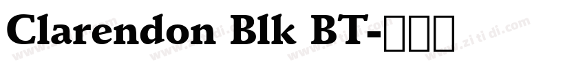 Clarendon Blk BT字体转换